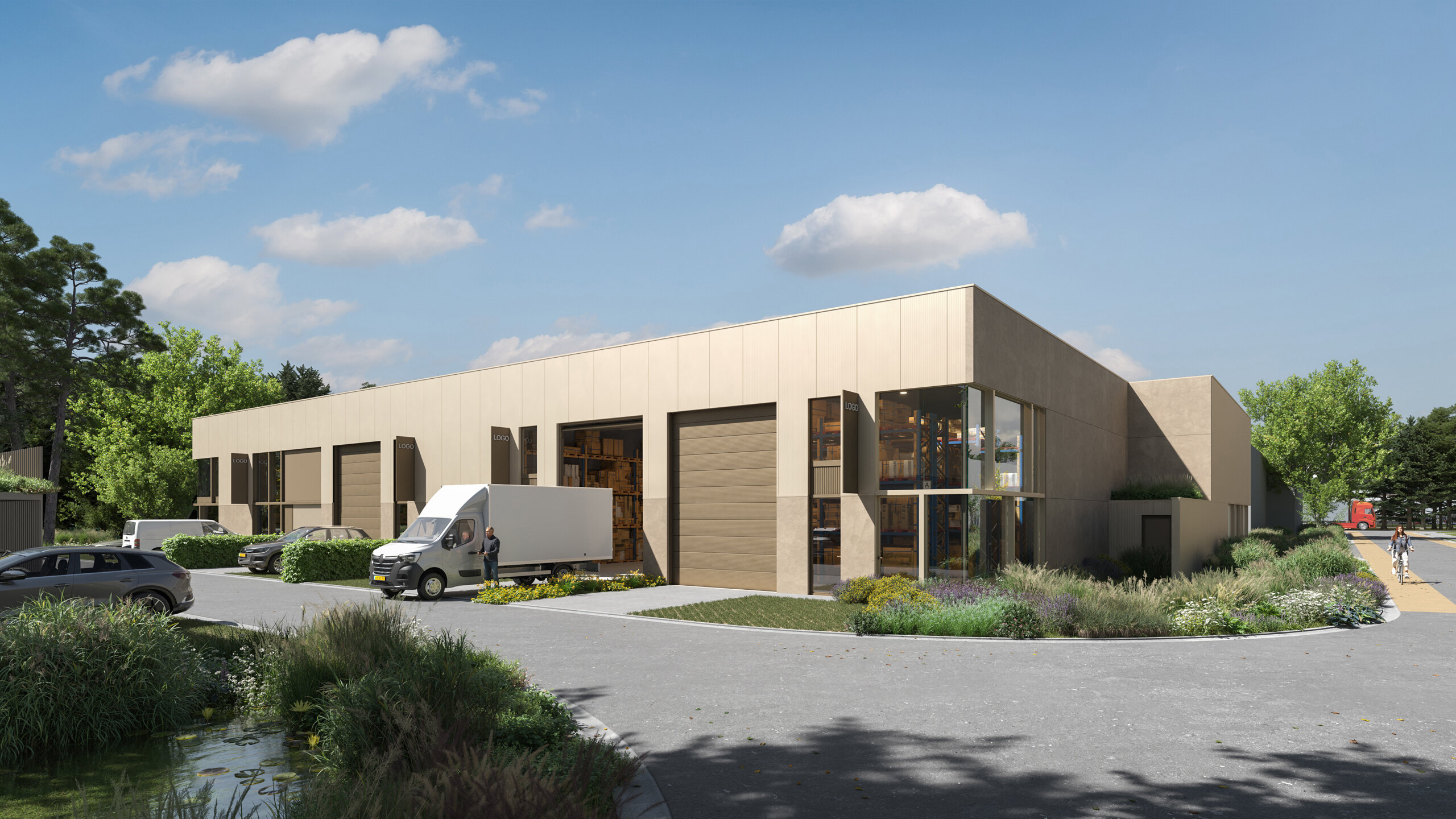 Graag stellen wij u deze nieuwbouw KMO-units voor in het bedrijvenpark Cesar te Bornem. In de eerste fase bieden wij hier nog 4 KMO-units te koop aan. Dit bedrijventerrein is uitermate strategisch gelegen in de gouden driehoek Antwerpen – Brussel – Ge