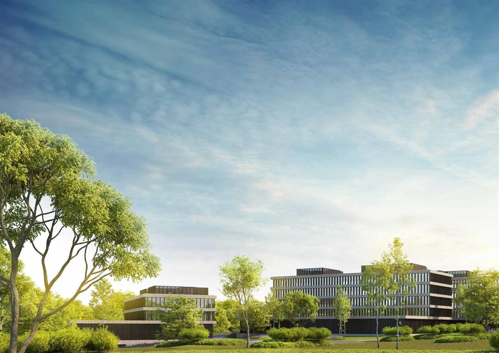Prachtig nieuwbouwproject met een zeer gunstige ligging aan de Brusselse Ring, vlakbij Brussels
Airport en Brussel Zuid.
Dit maakt het “Drie Linden Business Park” zowel internationaal, nationaal als regionaal makkelijk bereikbaar.
De gelijkvloerse ve