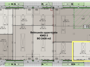 In dit nieuwbouwproject in industriezone 'De Vloeiende' te Kapellen bieden wij deze KMO-unit te huur aan. Het project is zeer centraal gelegen in de regio Kapellen/Ekeren/Brasschaat en biedt een vlotte verbinding met de Antwerpse Haven.
Deze hoekunit hee