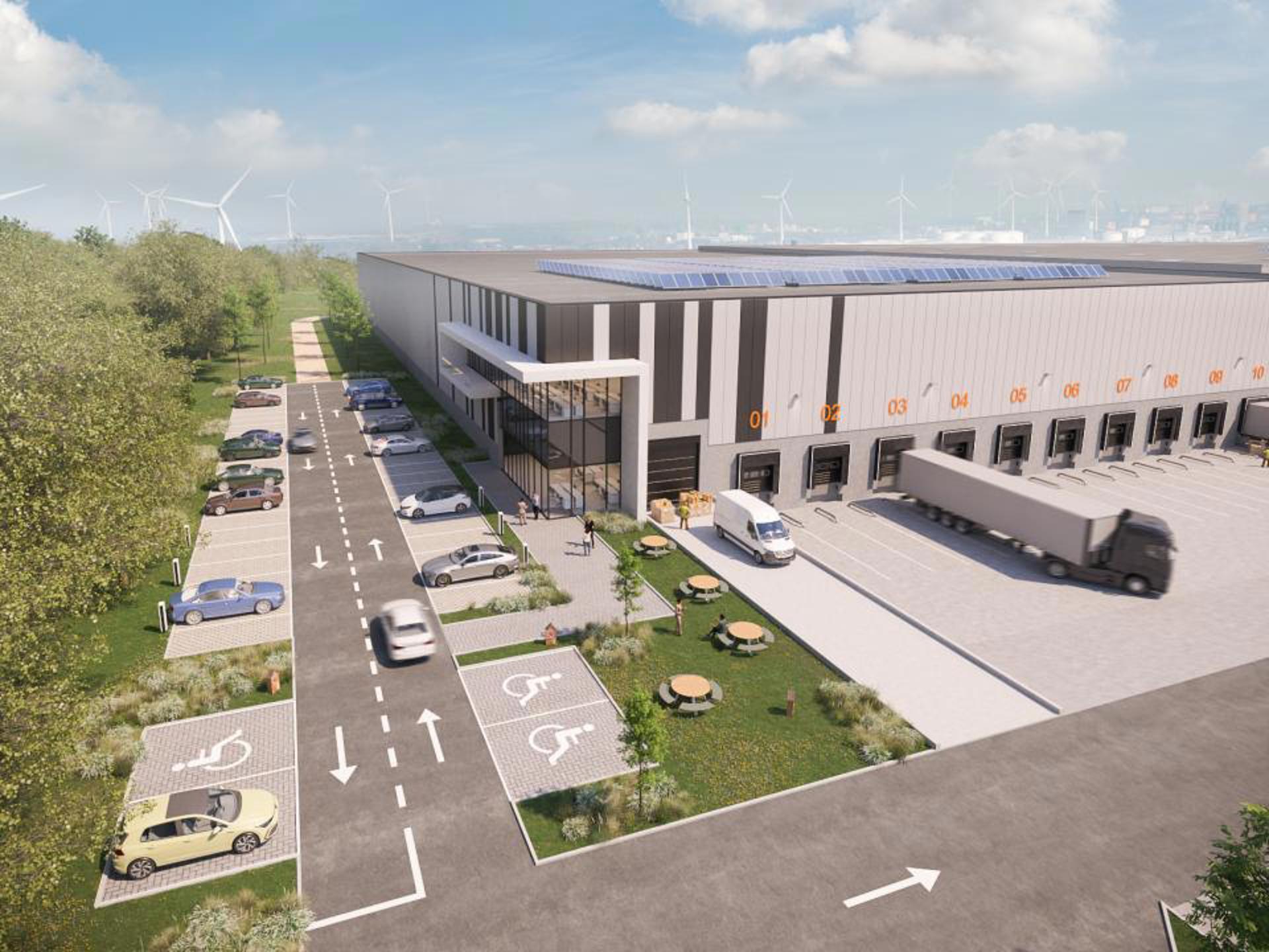 Het betreft de verhuur van een logistieke nieuwbouw-hub op een strategische locatie in het hart van North Sea Port, dewelke u vlot toegang geeft tot de binnenvaart en tot transport via de Noordzee. Daarnaast zijn de E40, E17 en E34 in een mum van tijd te