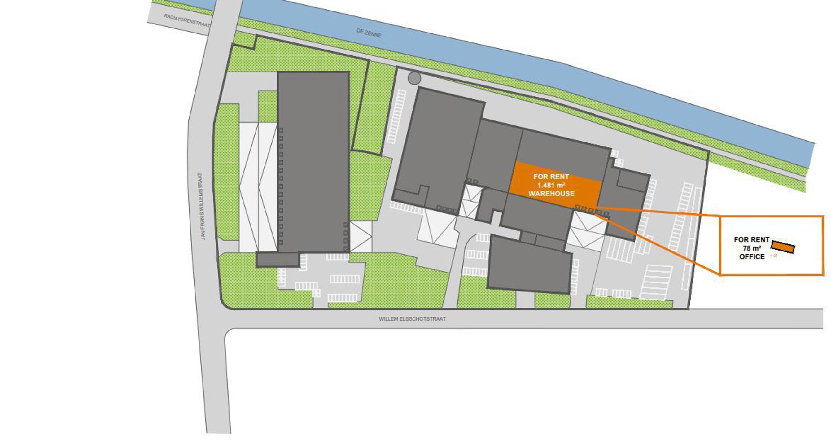 Het betreft de verhuur van een magazijn gelegen in industriezone Cargovil te Vilvoorde. Dit magazijn geniet een uitstekende ligging nabij de R0, E19 en de Van Moer Terminal Vilvoorde. Het gebouw heeft een oppervlakte van ca. 1 559 m² bestaande uit ca. 14