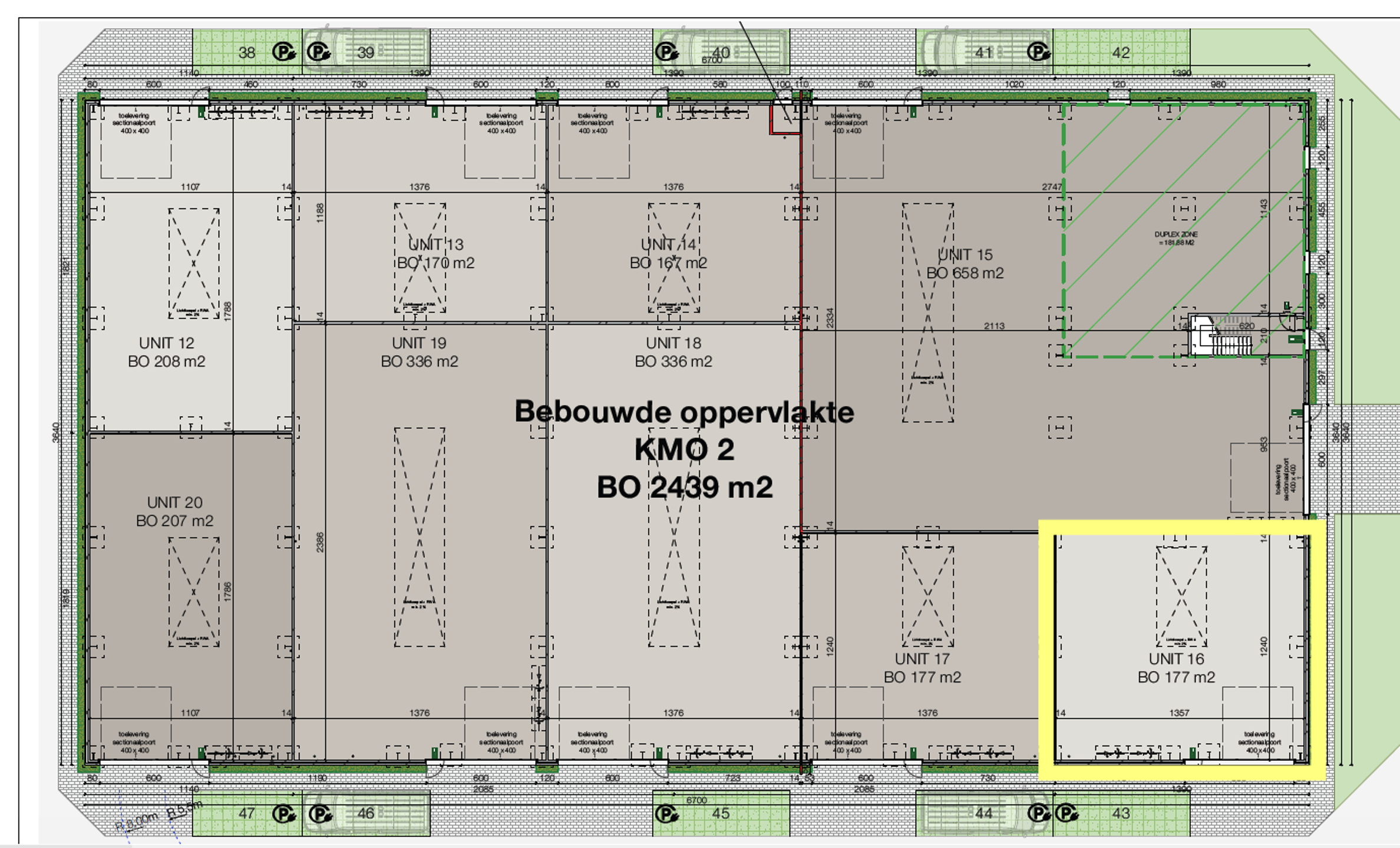 In dit nieuwbouwproject in industriezone 'De Vloeiende' te Kapellen bieden wij deze KMO-unit te huur aan. Het project is zeer centraal gelegen in de regio Kapellen/Ekeren/Brasschaat en biedt een vlotte verbinding met de Antwerpse Haven.

Deze hoekunit hee